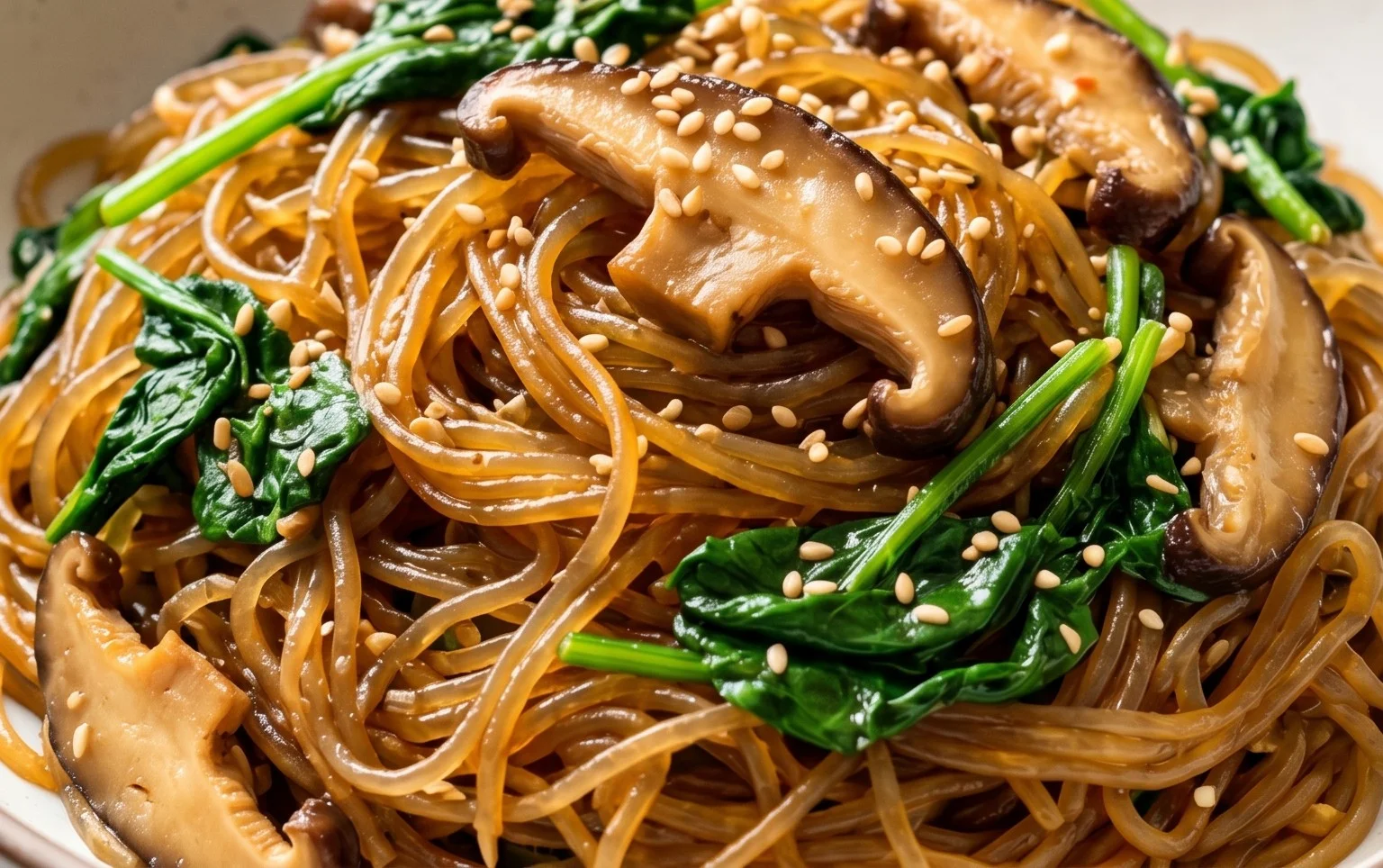 Japchae (Korean Glass Noodle Stir Fry)
