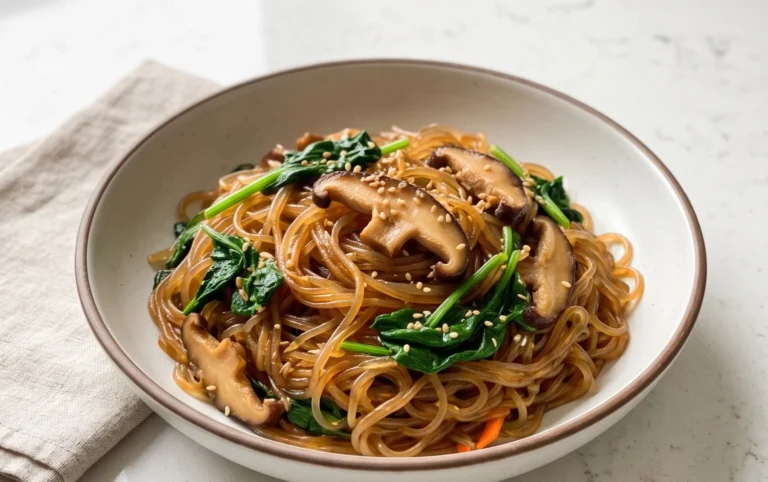Japchae (Korean Glass Noodle Stir Fry)