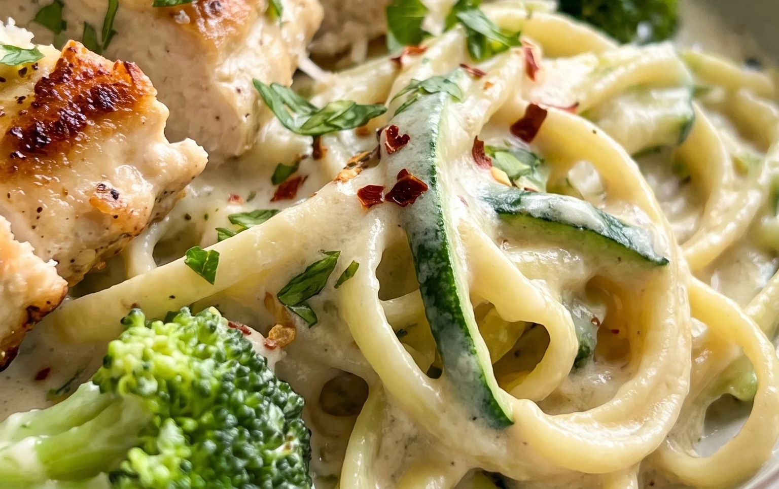 Low Calorie Chicken Alfredo