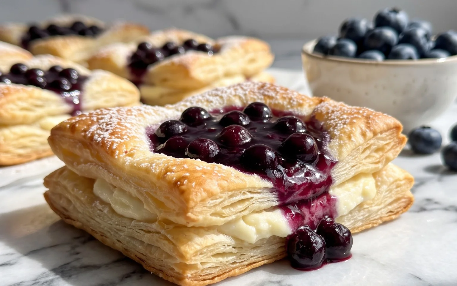 Blueberry Cream Cheese Puff Pastry