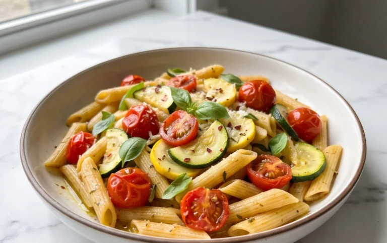 Healthy Tomato Zucchini Pasta