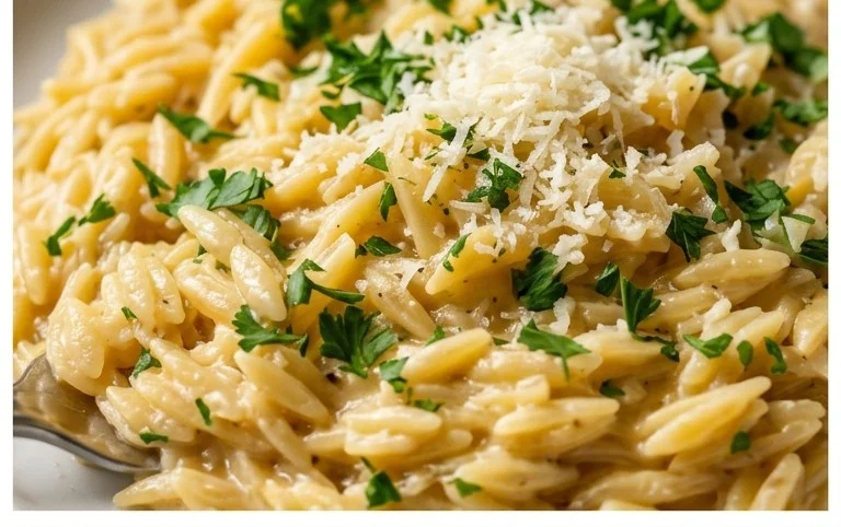 Creamy Garlic Parmesan Orzo