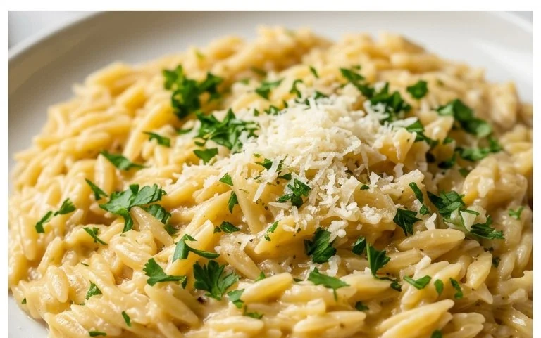 Creamy Garlic Parmesan Orzo