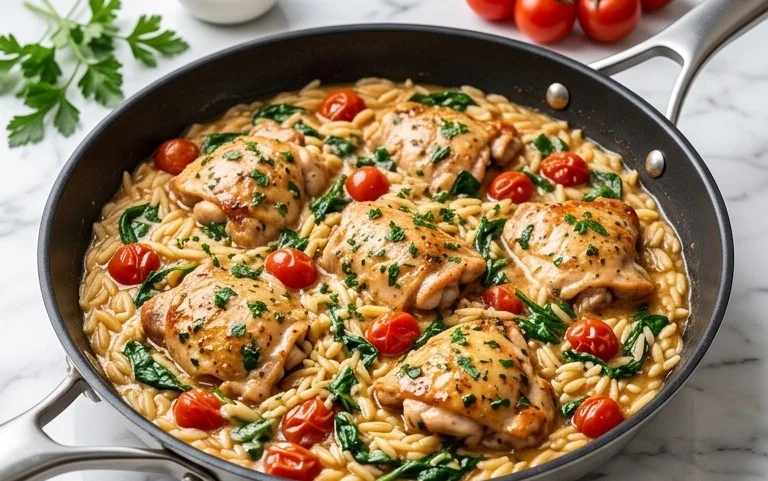 Chicken Orzo (30-Minutes, One-Pan)