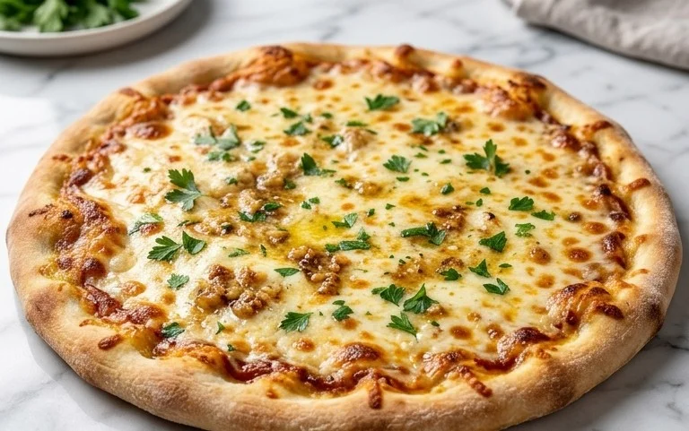 buttery garlic pizza