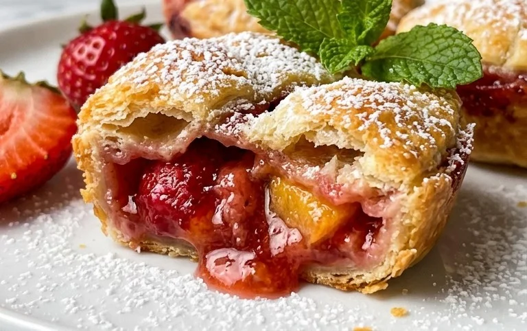 Strawberry Peach Pie Bites