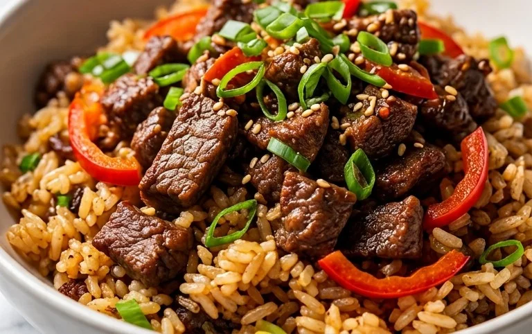 Beef Pepper Rice Bowl is a delicious meal option.