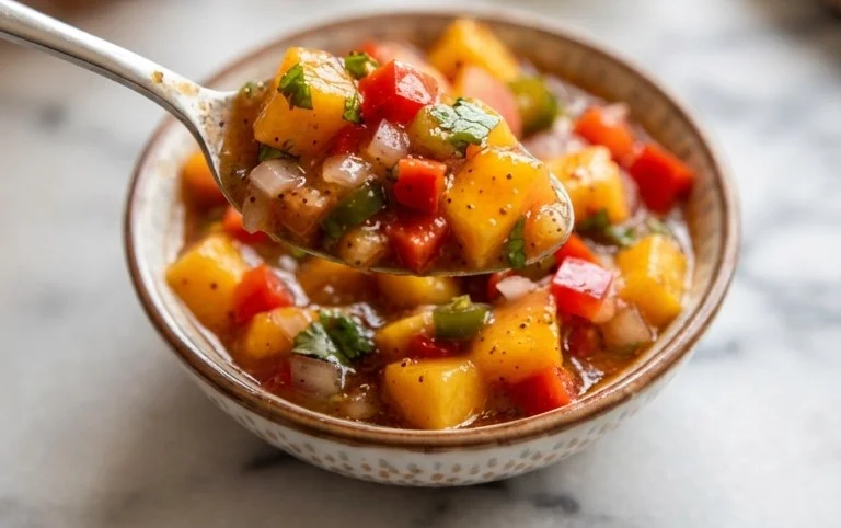 Sweet & Spicy Peach Salsa Canning Recipe