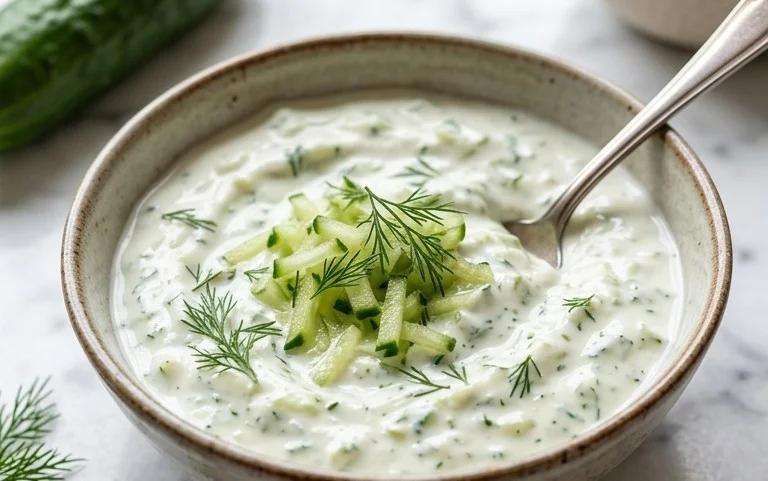Cucumber Dip with Sour Cream and Dill