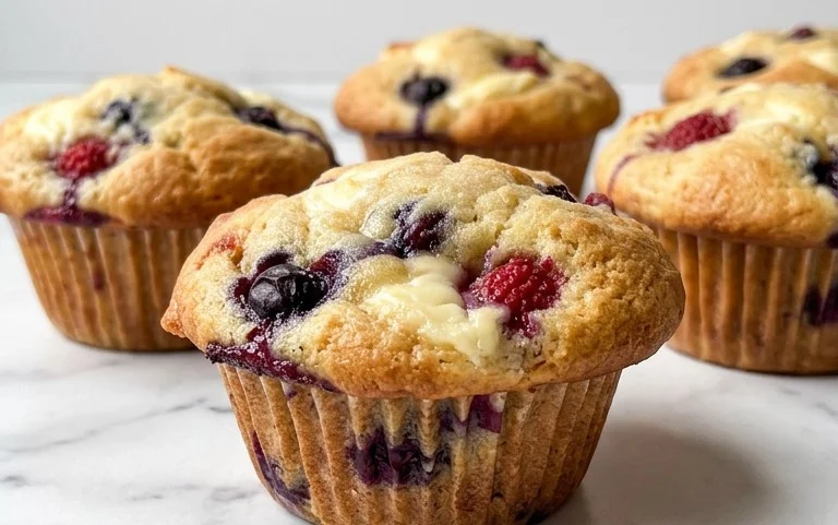 Berry Cream Cheese Muffins