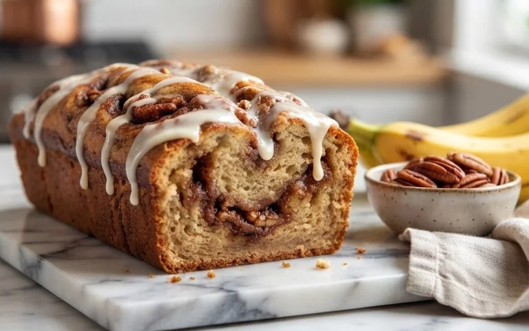 Cinnamon Roll Banana Bread