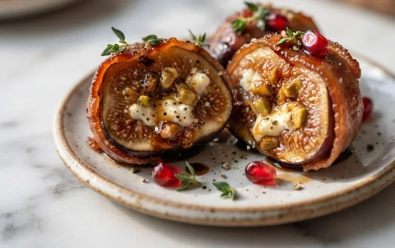 Beef Bacon Wrapped Stuffed Figs