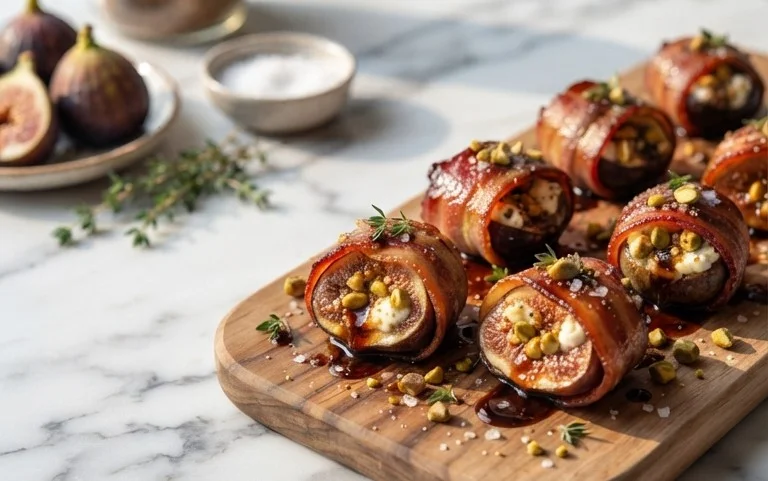 Beef Bacon Wrapped Stuffed Figs