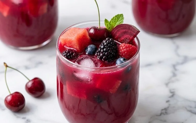 Watermelon Cherry Berry Beet Juice