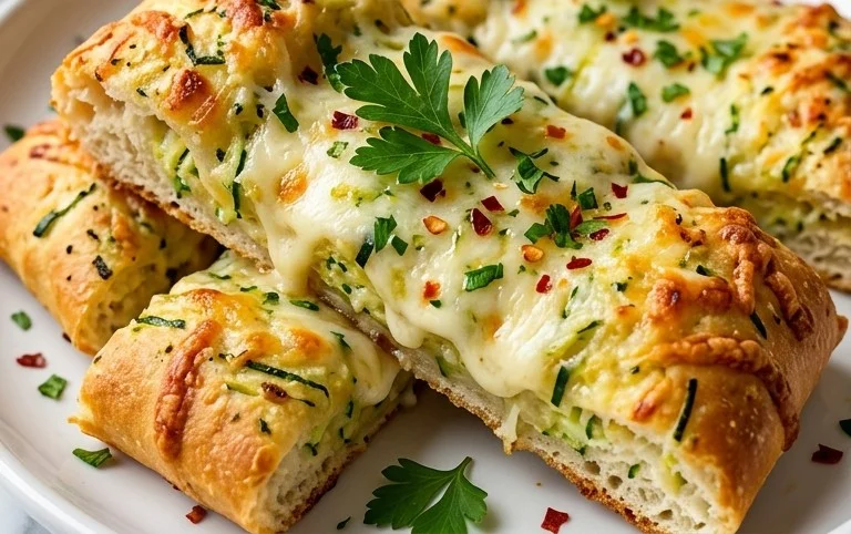 Cheesy Zucchini Breadsticks