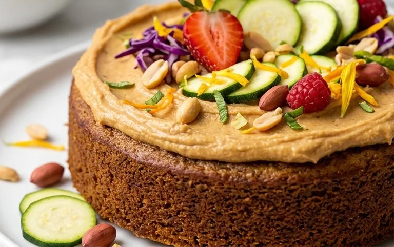 Moist Peanut Butter Zucchini Cake Recipe