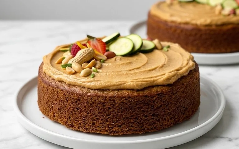 Moist Peanut Butter Zucchini Cake Recipe
