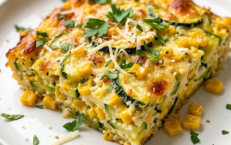 Zucchini Corn Parmesan Bake Recipe