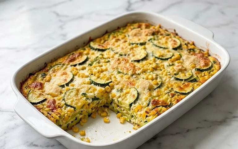 Zucchini Corn Parmesan Bake Recipe
